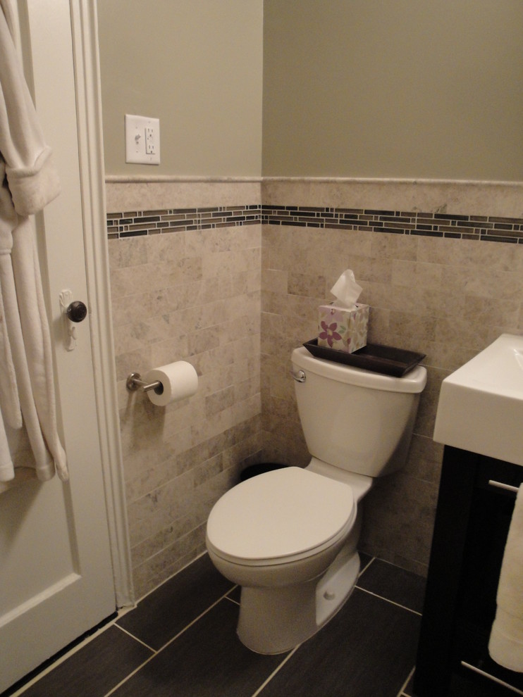 Marble Subway Tile Bathroom - Contemporary - Bathroom - New York | Houzz
