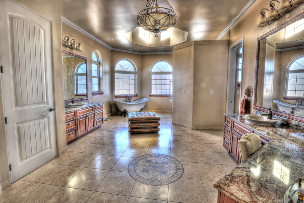 Mardi Gras (AKA Fusion) Granite Bathroom Counter Top Mediterranean Bathroom Albuquerque