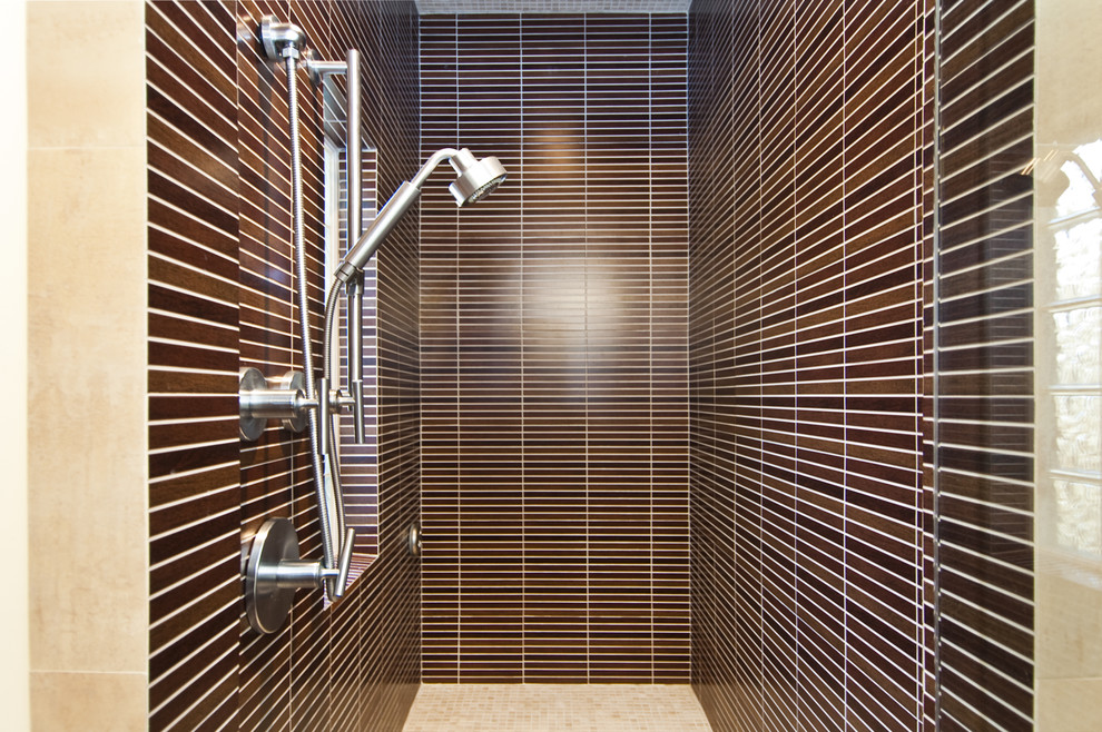 Transitional mosaic tile bathroom photo in San Francisco