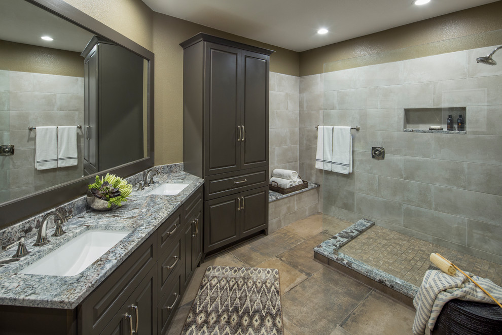 Masculine Master Bathroom Bathroom by TopNotch Renovations Houzz