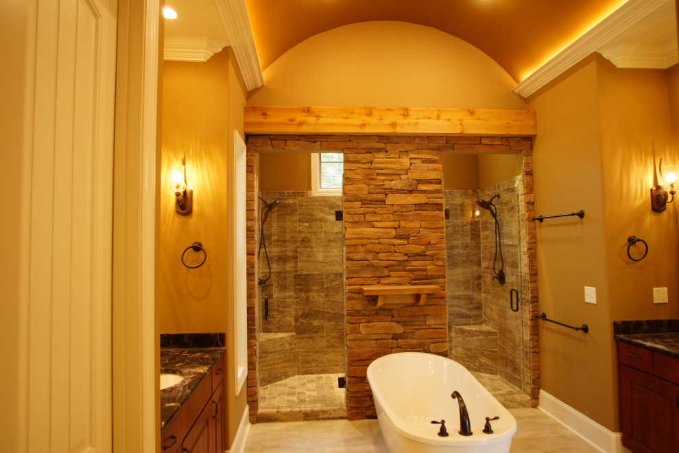 Design ideas for a rustic bathroom in Other.