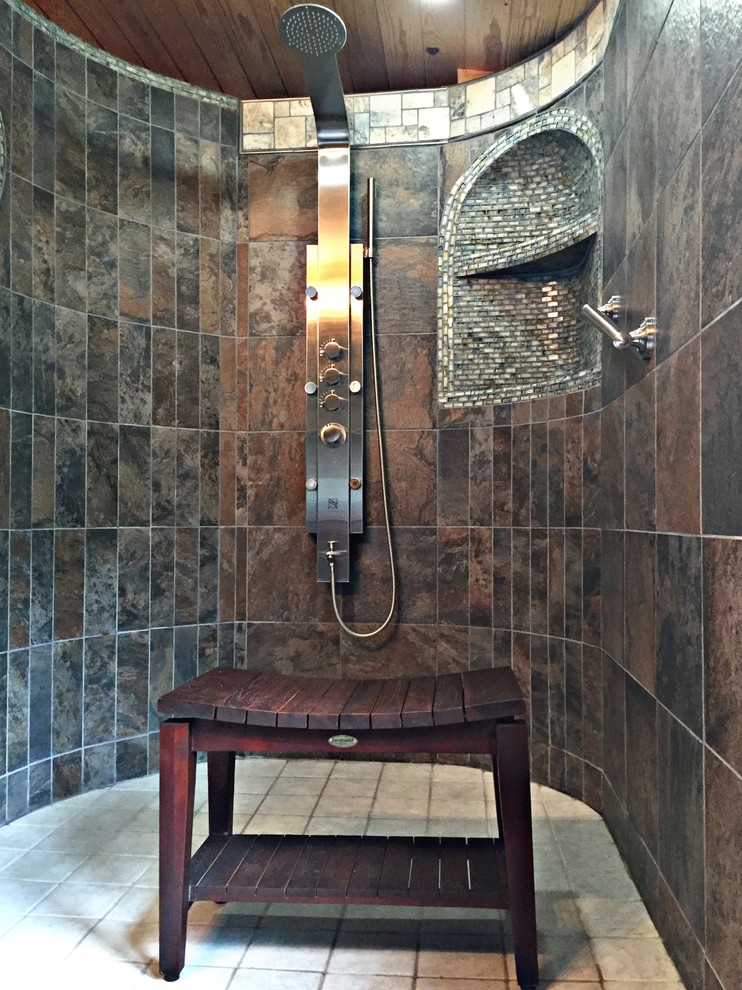 Photo of a rustic bathroom in Phoenix.