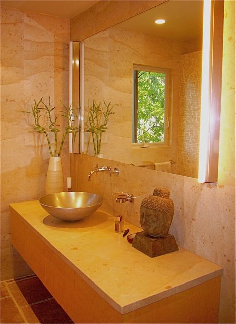 Inspiration for a zen bathroom remodel in San Francisco
