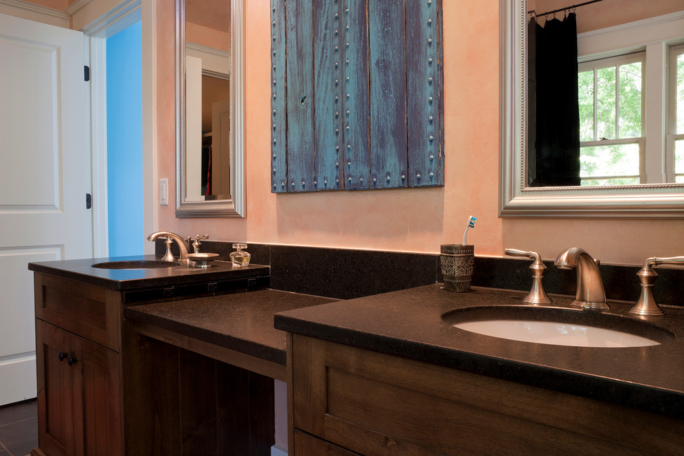 Example of a tuscan bathroom design in Nashville