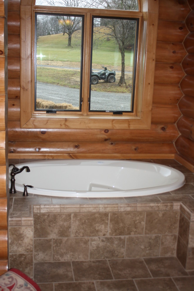 Master Bath with Soaking Tub Transitional Bathroom Other by