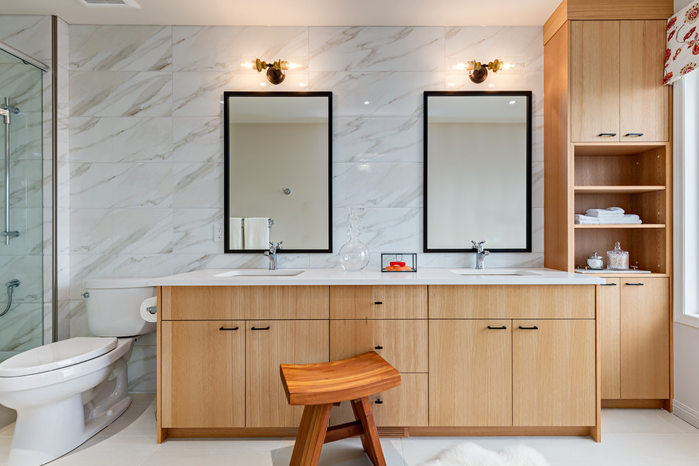 Master Bath with style Contemporary Bathroom Calgary by