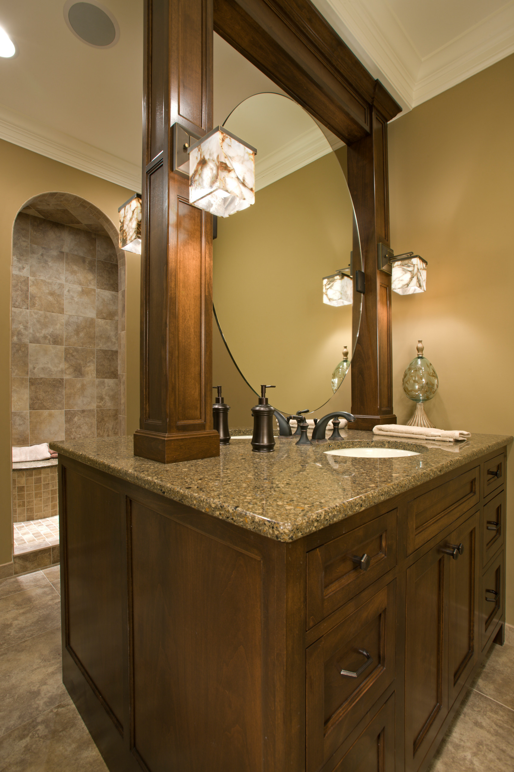 Master Bath With Two Sided Vanity Traditional Bathroom Minneapolis By John Kraemer Sons Houzz