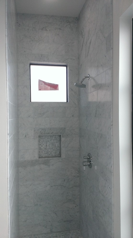 Master Bathroom 6" x 18" Carrera Marble Showers / Vanity Walls