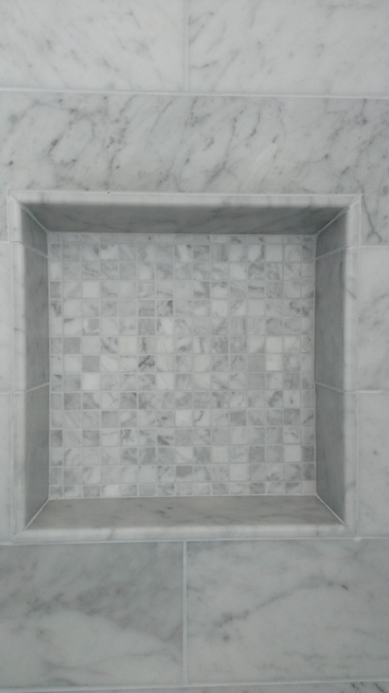 Master Bathroom 6" x 18" Carrera Marble Showers / Vanity Walls