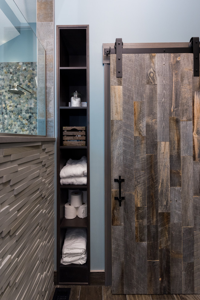 Master Bathroom & Fireplace Zionsville 2017 Rustic Bathroom