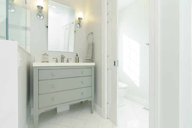 Walk in closet & master bath vanity finished in