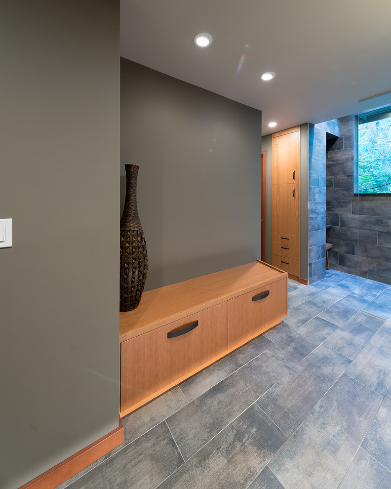 Master Bathroom Bench - Modern - Bathroom - Seattle - by Steffes ...