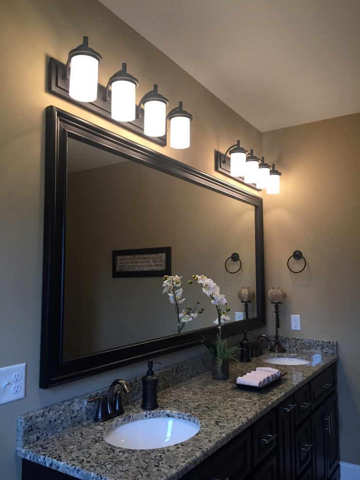 Master Bathroom Bronze Vanity Lighting, Large Bathroom Vanity Lights