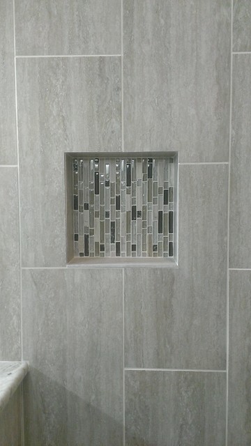 MASTER BATHROOM - Complete remodel 12" x 24" Vertical Tile ...