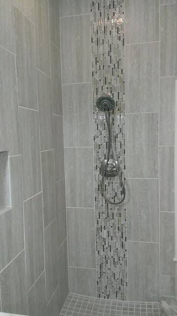 MASTER BATHROOM - Complete remodel 12" x 24" Vertical Tile - Contemporary -  Bathroom - Austin - by Custom Surface Solutions | Houzz UK