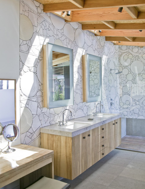 Example of a beach style bathroom design in Orange County