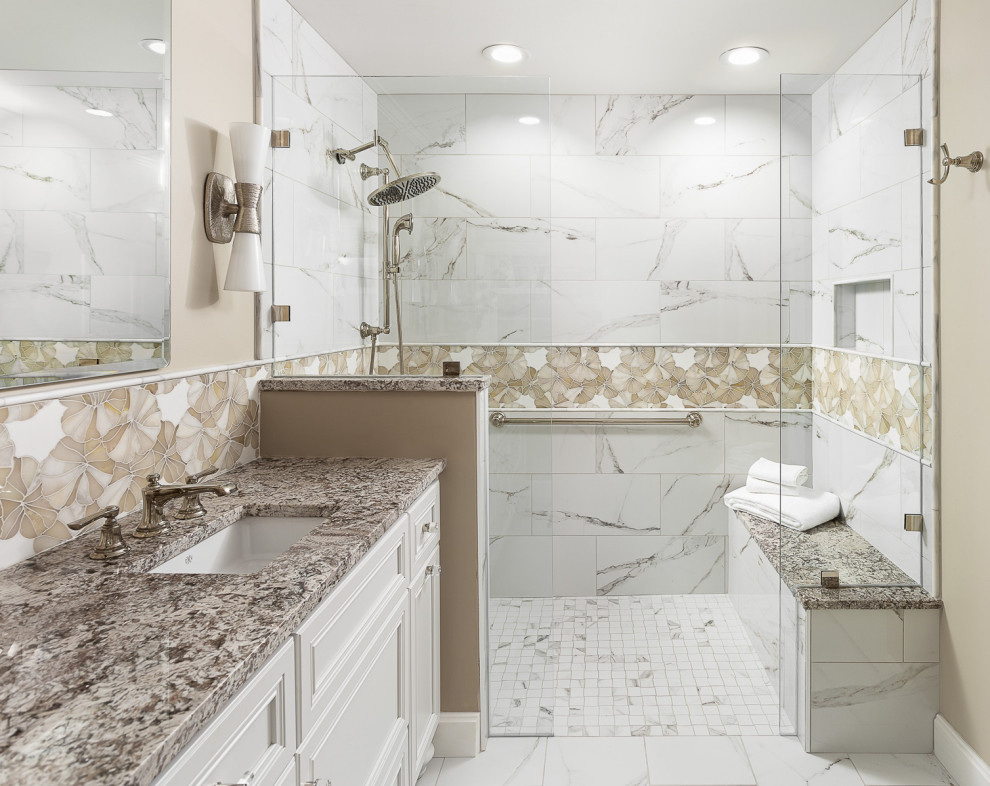 Master Bathroom Open Shower Transitional Bathroom Louisville by