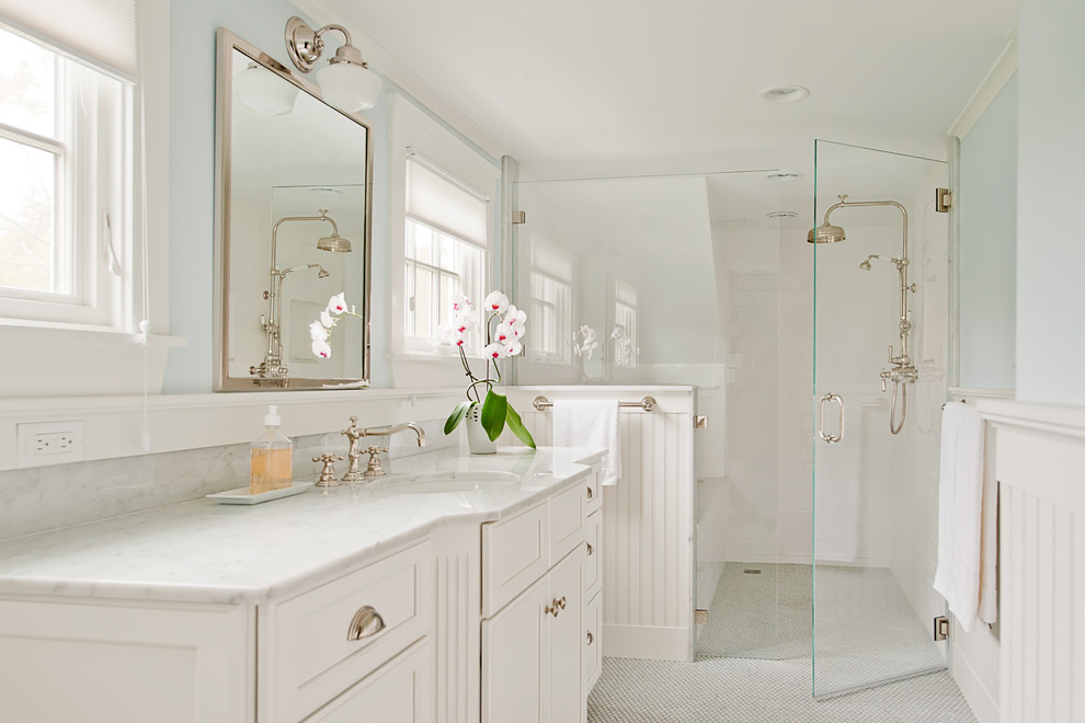 Inspiration for a contemporary bathroom remodel in Boston