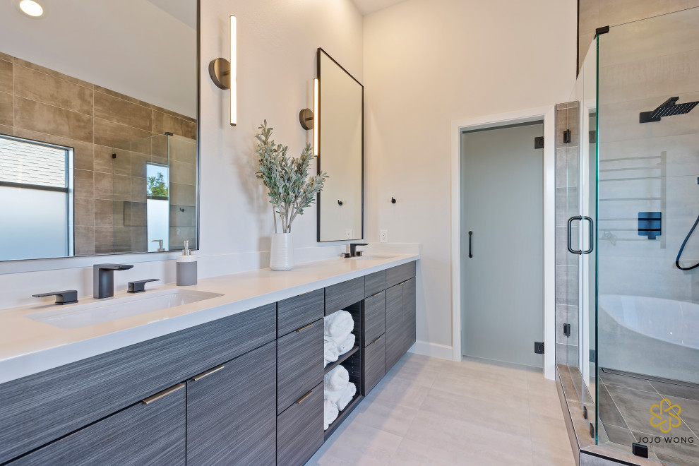 Master Bathroom Remodel - Modern - Bathroom - Houston - by JoJo Wong ...
