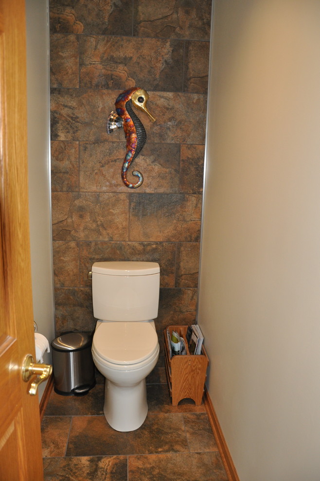 Master Bathroom Remodel Powder Room Chicago by Schafer Brothers