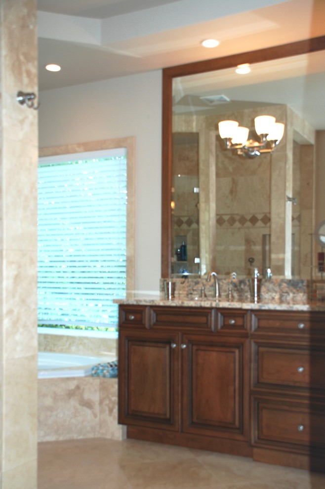 Master Bathroom Remodel with Walk in Shower Transitional Bathroom