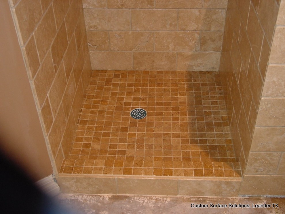 Master Bathroom Travertine Tile Shower Tub Floor Traditional Austin By Custom Surface Solutions - Is Travertine Tile Good For Shower Floors Master Bathroom Travertine Tile Shower Tub Floor Traditional Austin By Custom Surface Solutions - Is Travertine Tile Good For Shower Floors