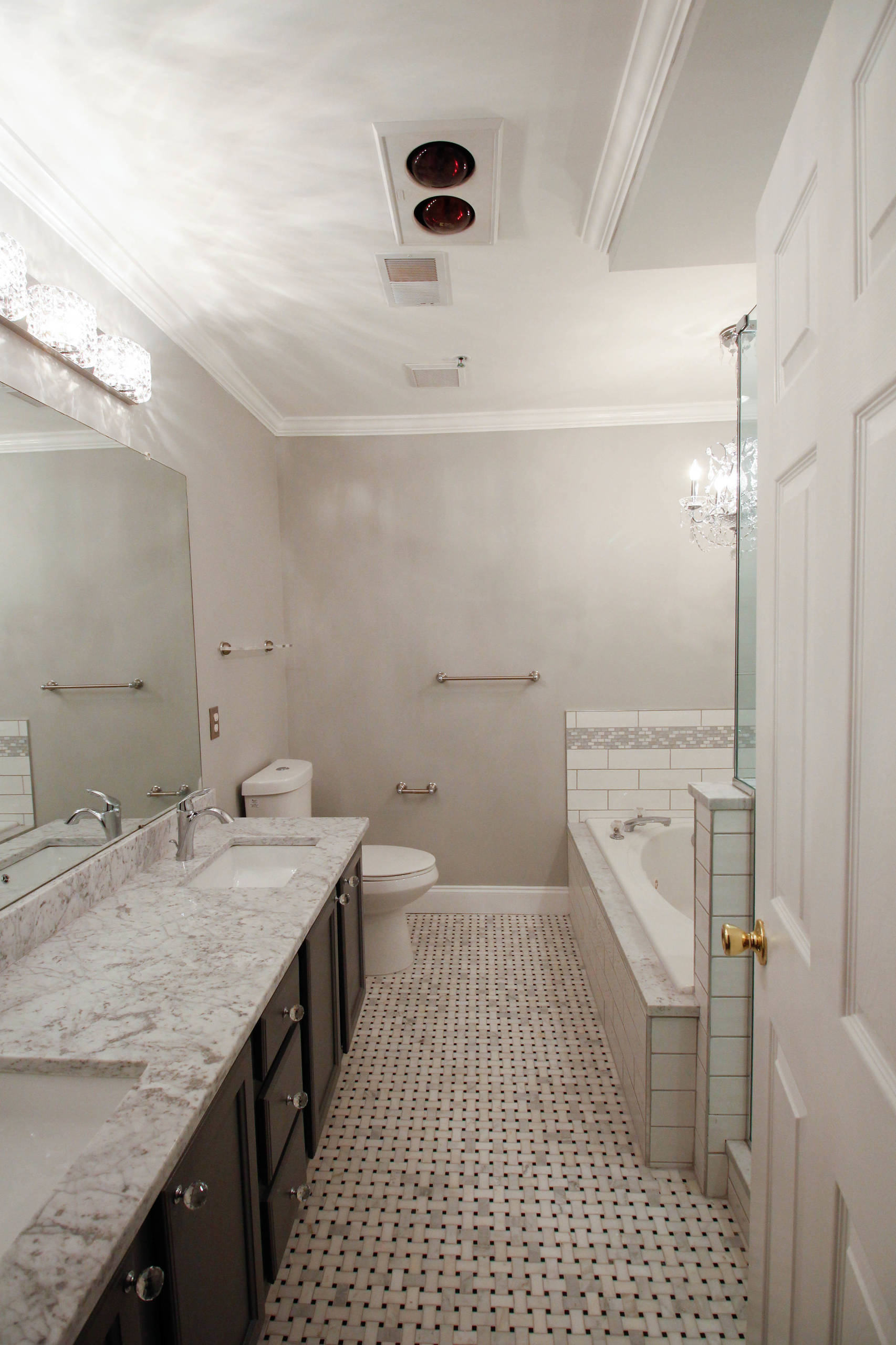 75 Beautiful Bathroom with an Urinal and Mosaic Tile Flooring