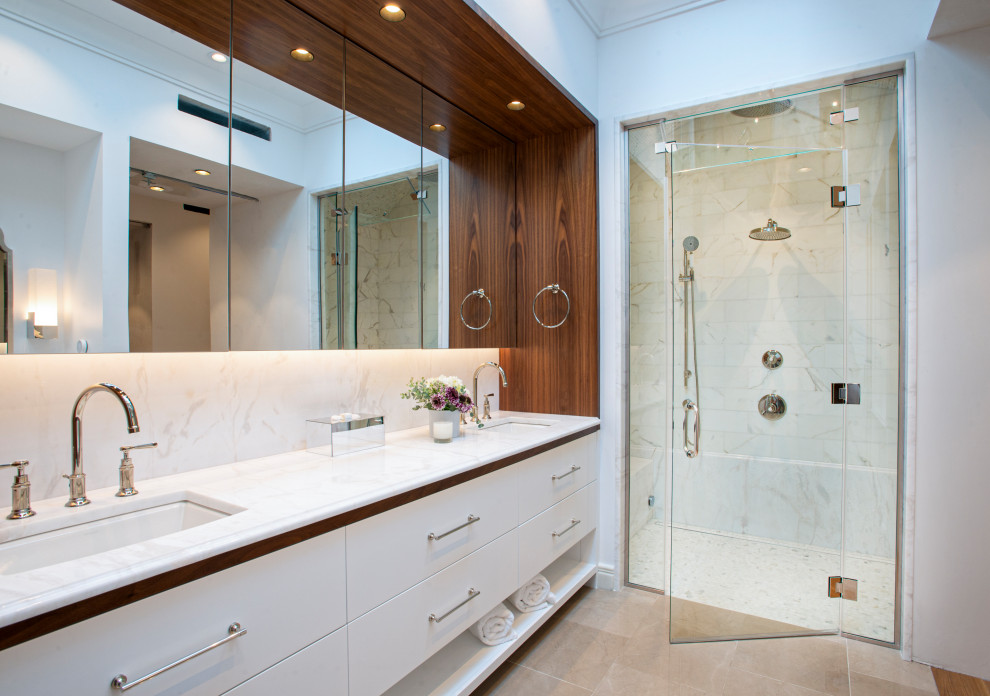 Master Bathroom vanity and shower Contemporary Bathroom New