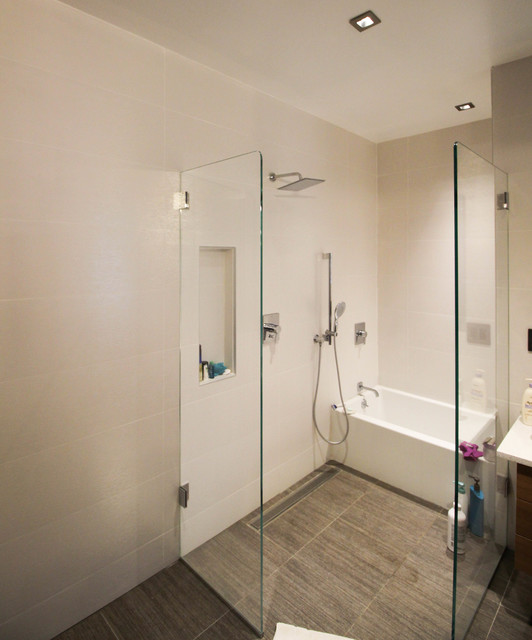Master Bathroom Walkin Closet Merge Modern Bathroom New York