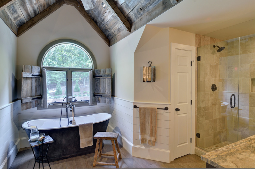 Eclectic freestanding bathtub photo in Atlanta