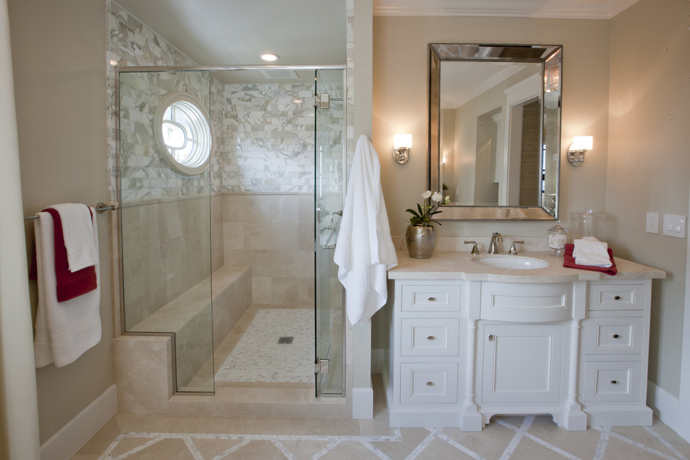 Design ideas for a classic bathroom in Orange County.