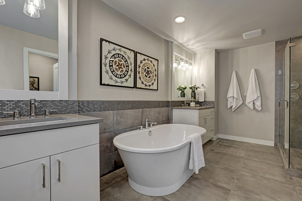 Master Suite Bathroom Farmhouse Bathroom Seattle by Chaffey