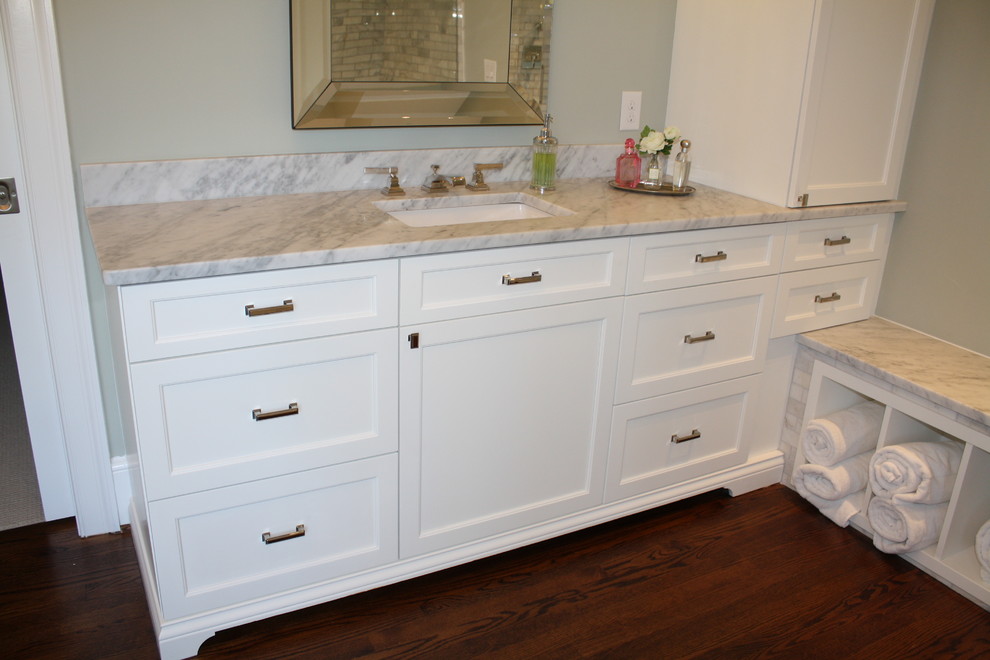 Matching his and her master bath vanities and towers Eclectic