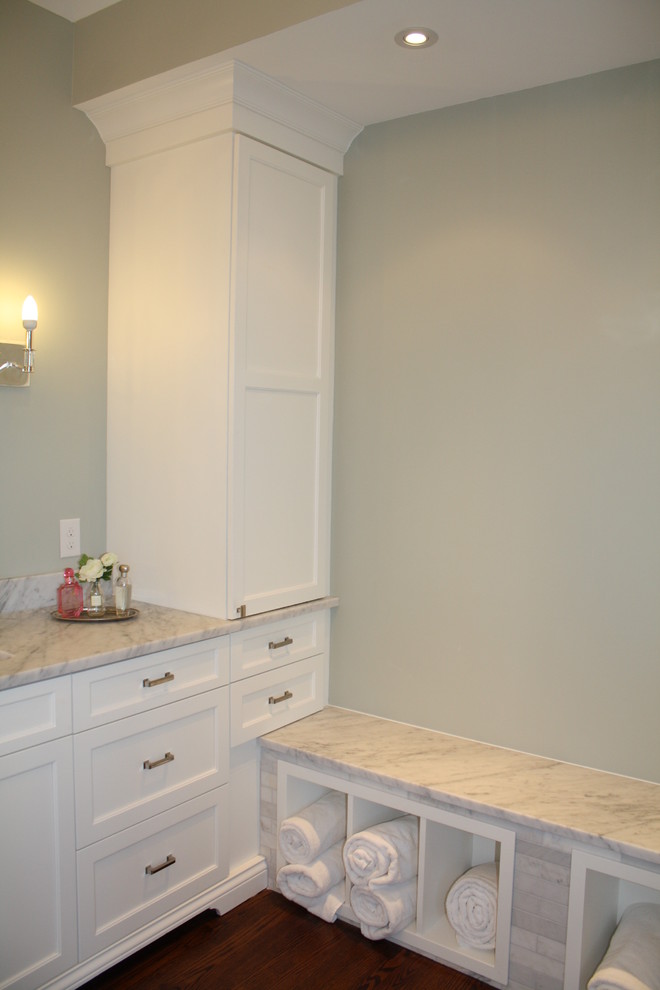 Matching his and her master bath vanities and towers Eclectic