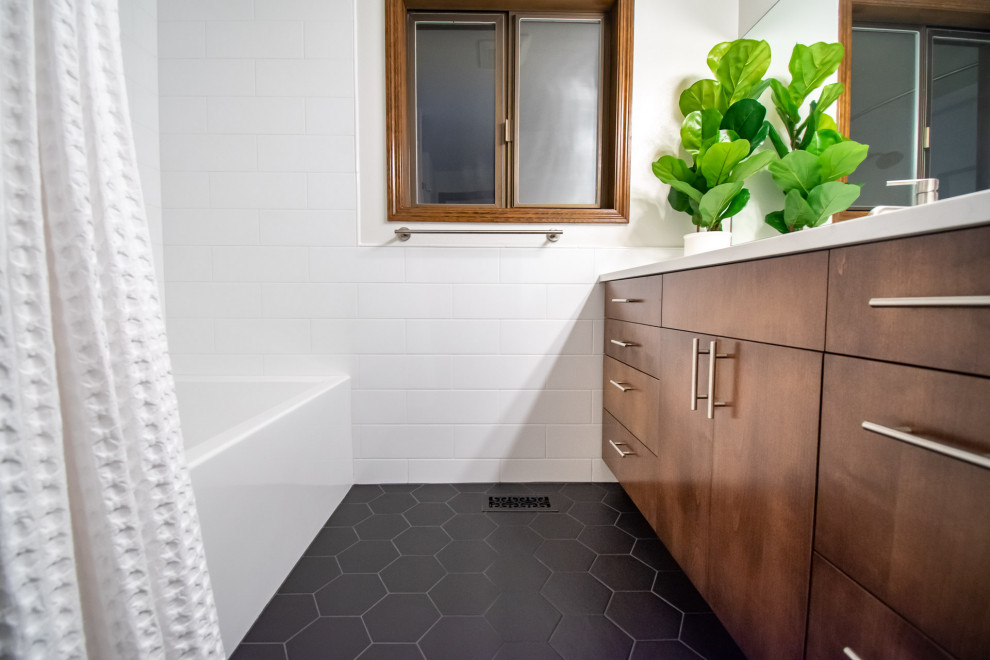 Matching Master and Guest Bathroom Modern Bathroom Portland by