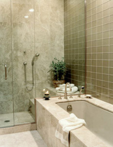 Inspiration for a modern bathroom remodel in New York