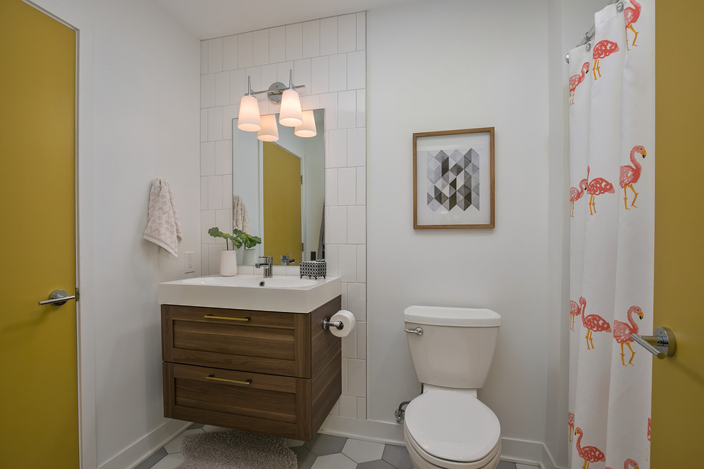 MCM Midcentury Bathroom Grand Rapids by CVI Design Carly