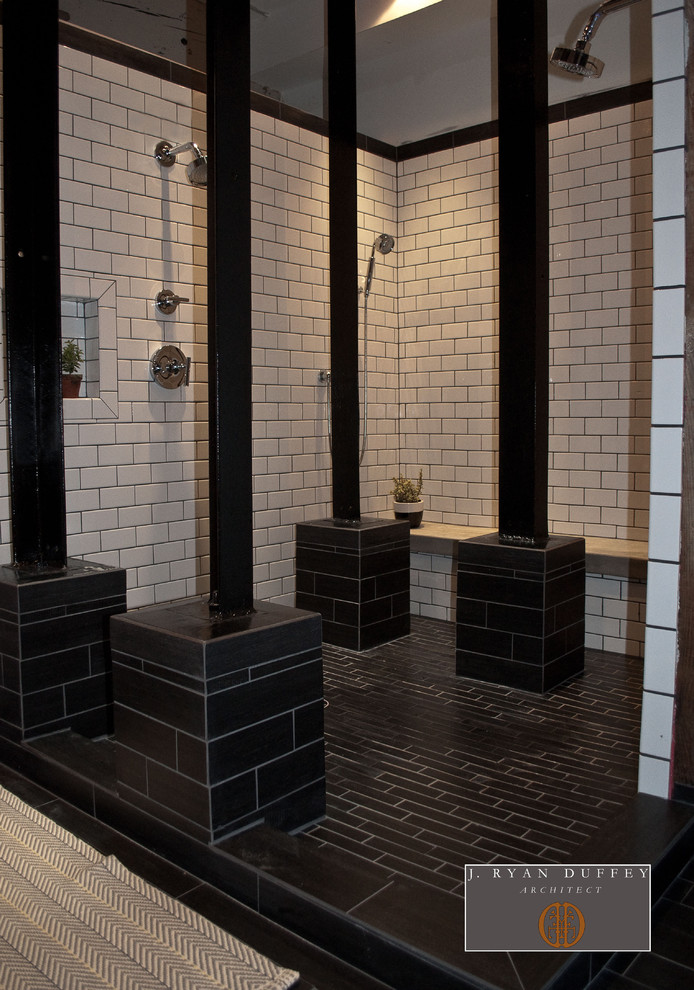 Inspiration for an industrial bathroom remodel in Atlanta