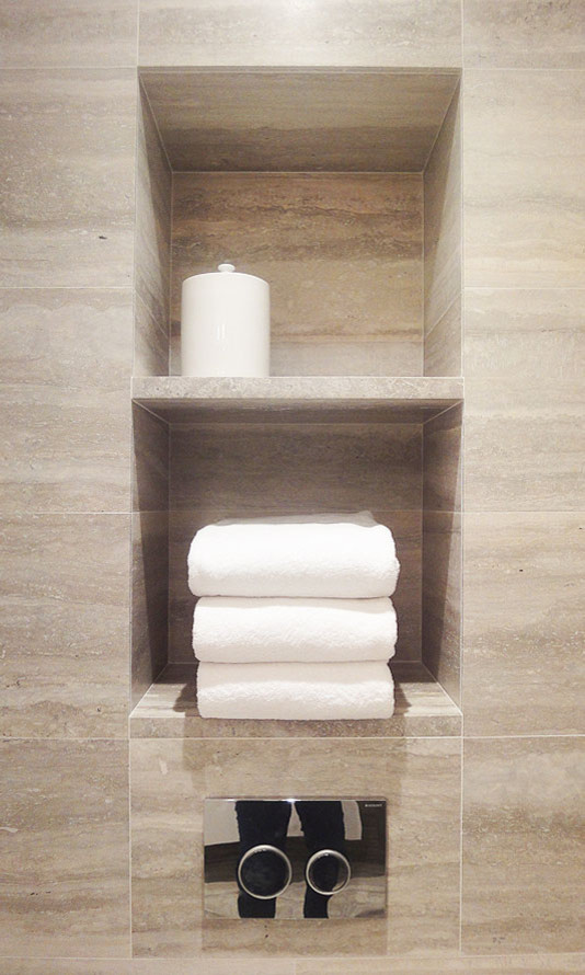 Meatpacking Loft towel niche Modern Bathroom New York by