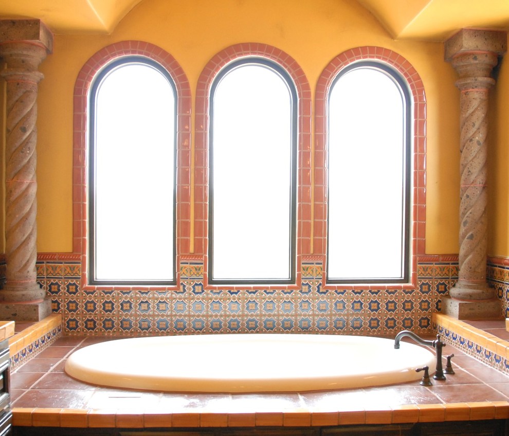 Photo of a mediterranean bathroom in Austin.