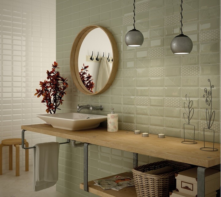 Olive Green Tile Houzz, Olive Green Bathroom Wall Tiles