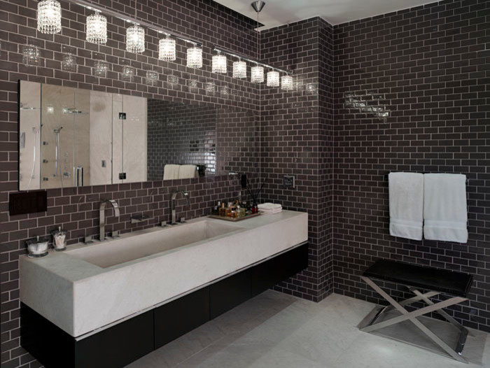 アトランタにあるコンテンポラリースタイルのおしゃれな浴室の写真