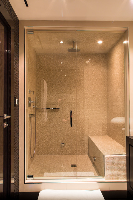 Miami Penthouse Luxury Steam Room Shower - Contemporary - Bathroom - Miami  - by Pooltableportfolio - Modern Billiards | Houzz UK