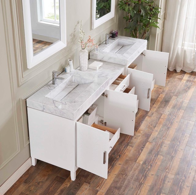 Millfield 96″ Modular Double Vanity with Ramp Style Sink W96D132E