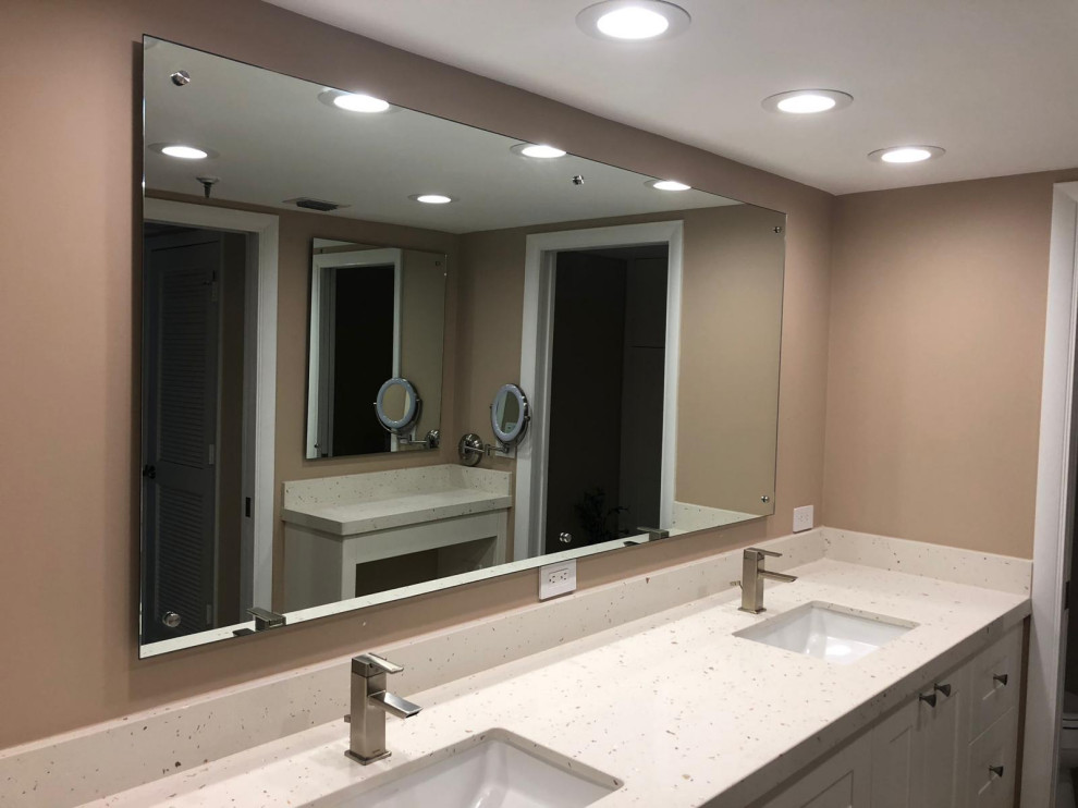 Mirror Install Modern Bathroom Miami by Diversified Glass