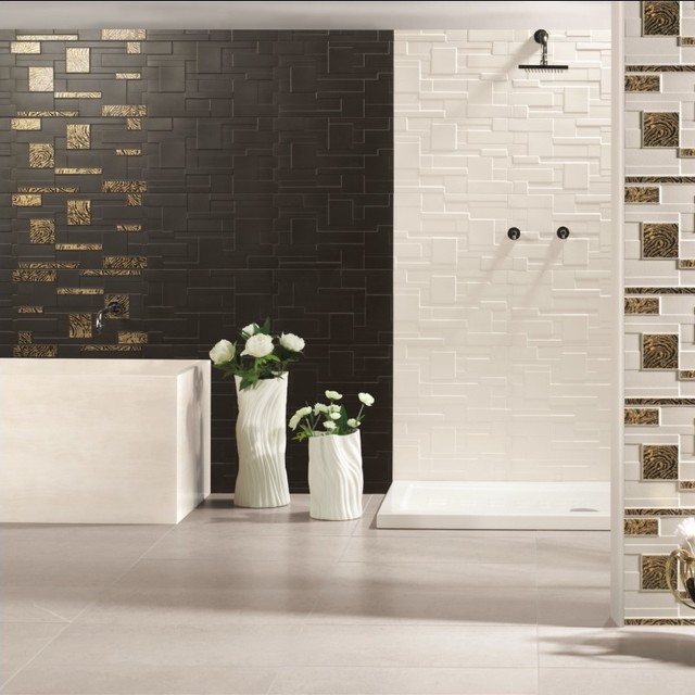 Mix Stone Feature Tiles in Black Direct Tile Warehouse Stanza da