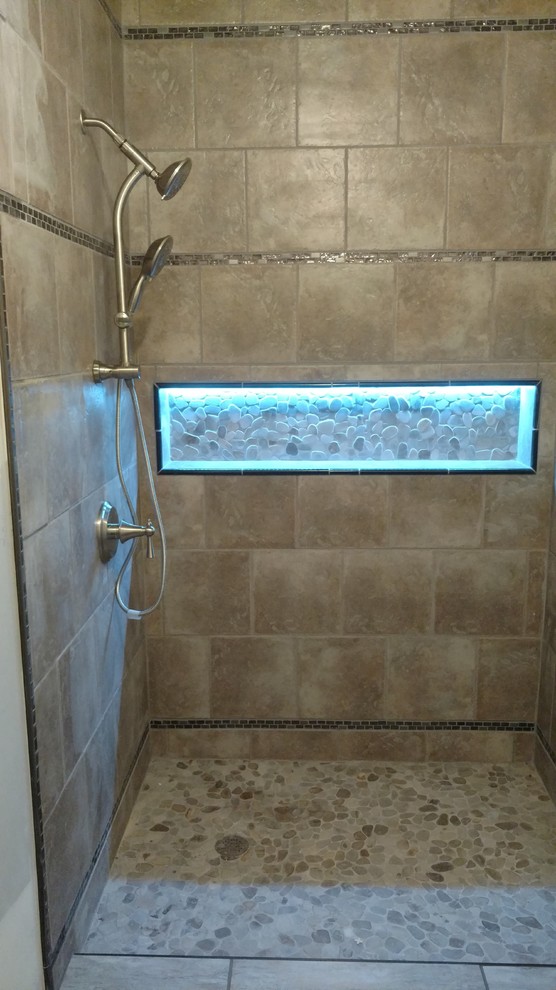 Modern bathroom remodel L.E.D. shower shelf - Modern - Bathroom - New ...