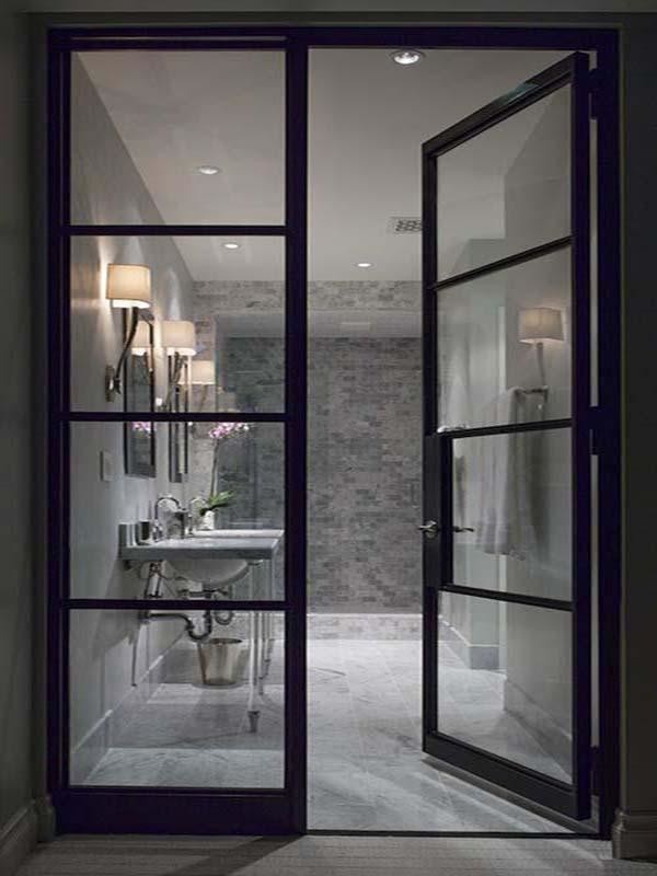 Modern Clean Light Iron Doors - Modern - Bathroom - Dallas - by Venom ...