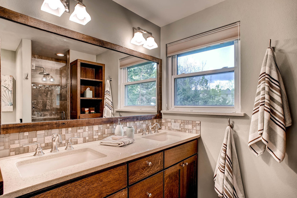 Modern Farmhouse Kid's Bath - Farmhouse - Bathroom - Denver - by ...