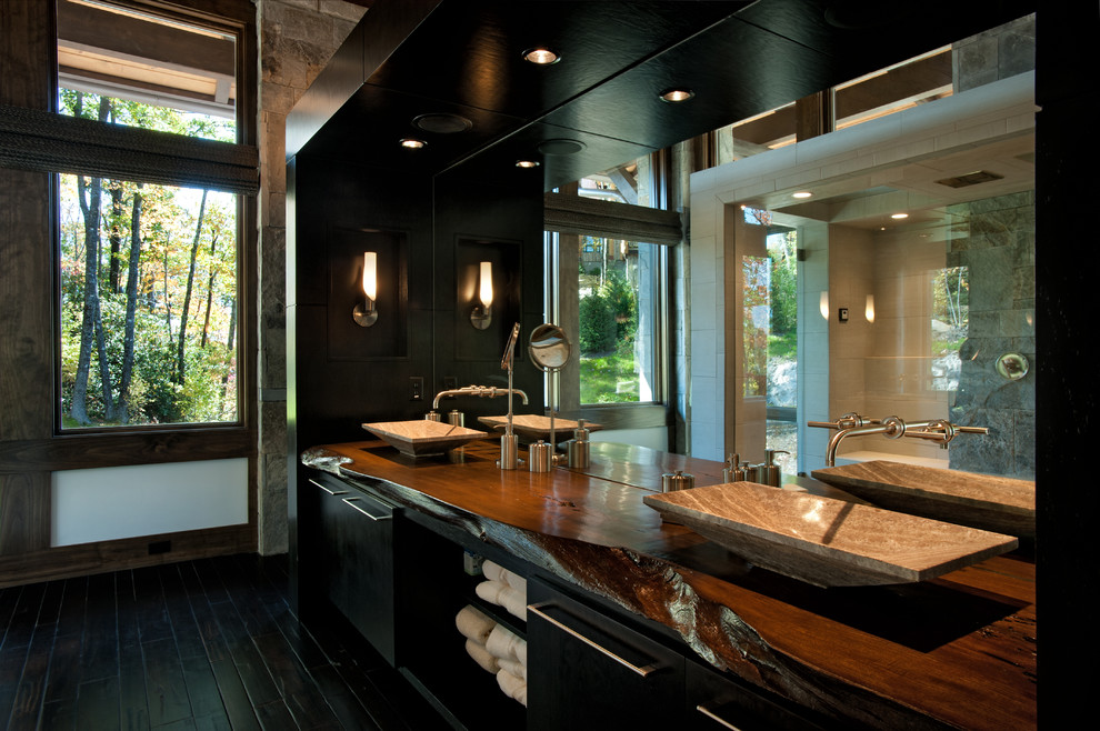 Example of a mountain style bathroom design in Charlotte